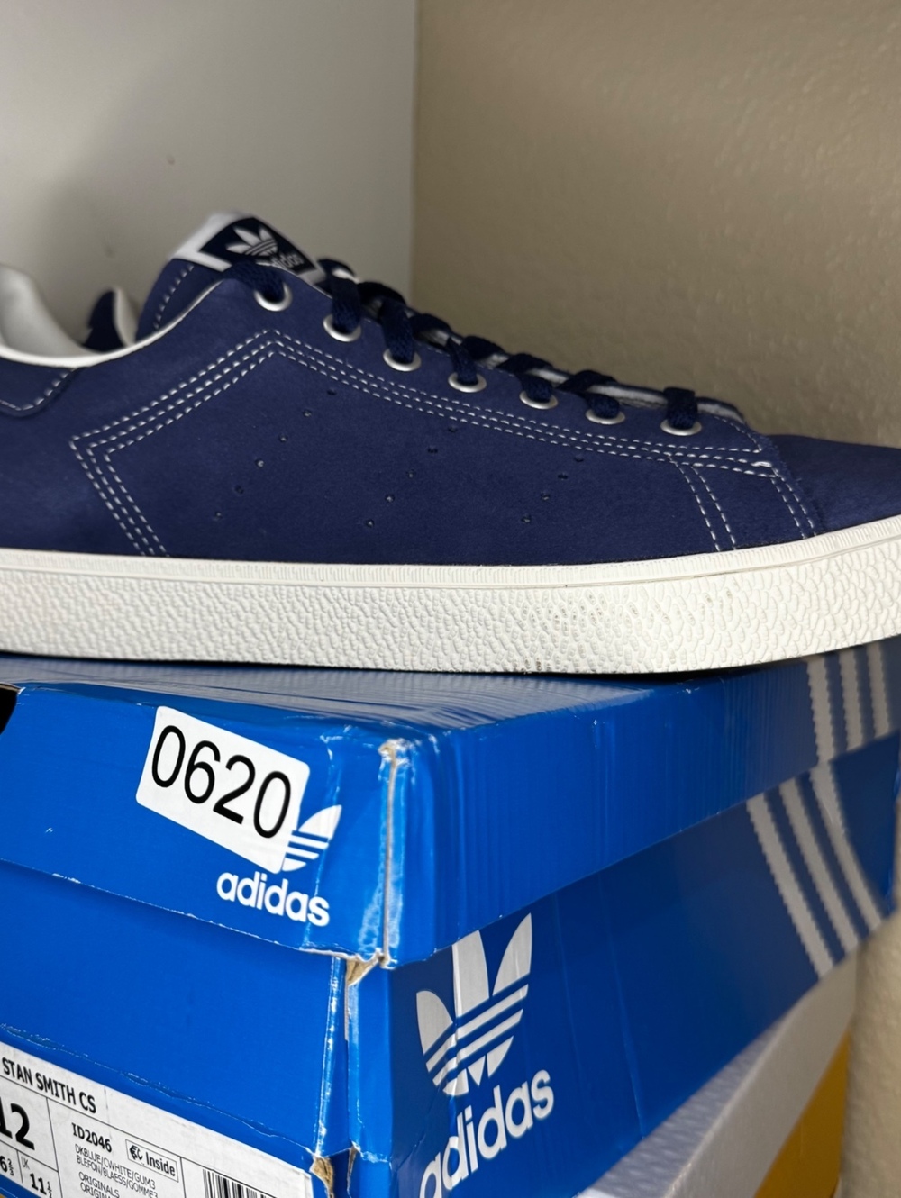 adidas Stan Smith CS Dark Blue Navy Suede Gum Size 12 ID2046